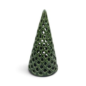 Tannenbaum Windlicht grün, Keramik von Julia Kurtu