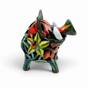 Wildschwein Windlicht, Keramik von Julia Kurtu