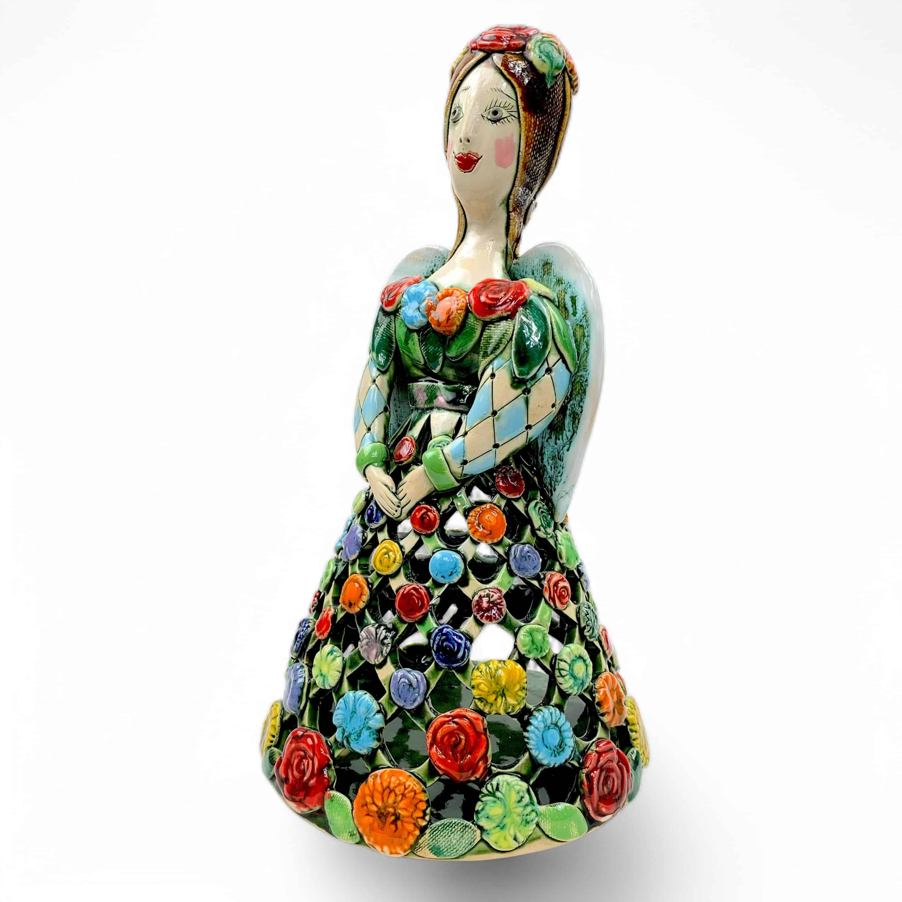 Engelsdame-Windlicht mit Weitem Rock