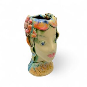 Vase Frauenkopf, Keramik von Julia Kurtu