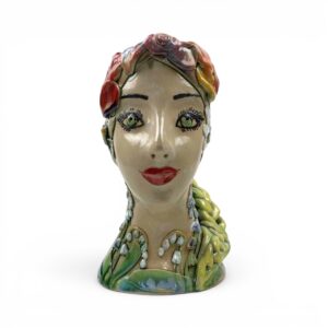 Große Vase Frauenkopf, Keramik von Julia Kurtu